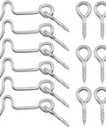Slick Carbon Steel Hook And Eye Latch Lock For Door Gate Screen Security One Point Five Inch heavy duty fasteners with screws
