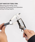 Hands using Digital Caliper 12 Inch Stainless Steel Measuring Tool With Extra Large Display Three Mode Readouts Auto Power Off