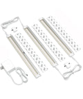 Hand Wave Activated Under Cabinet LED Lighting Kit, Dimmable 4-Pack 12-In Bars with sensor, cables, white under counter lights