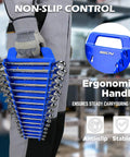 Magnetic Wrench Organizer With Non Slip Handle 24 Slot Pro Grade Heavy Duty Rack for Toolbox and Drawer Storage