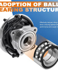 Pair Drop-In Front Wheel Hub Bearing Assembly With ABS Sensor For 2002-2005 Ford Explorer, 2003-2005 Lincoln Aviator, And 2002-2005 Mercury Mountaineer with ball bearing structure