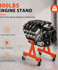 Heavy Duty Rolling LS Engine Stand Cradle Built Like A Tank For Gm Chevy Lsx Swap, 800 lb capacity with durable metal build.