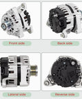 12V 130 Amp Car Alternator For Cruze Eco LT LTZ 2012 2013 2014 2015 2016 1.4L CW Rotation With 5 Groove Clutch Pulley views