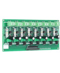 8 Channel Optocoupler Isolation Board For 220V AC Detection, PLC And MCU Interface, green circuit board with components