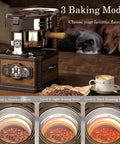 Top Shelf Automatic Coffee Bean Roaster For Home Use with three baking modes and customizable settings.