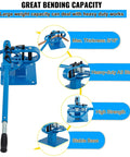 Manual Pipe Bending Machine For 1 To 3 Inch Tubes with A3 steel frame, showing heavy-duty capacity and interchangeable dies.