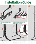 Installation guide for Beefy 63 Inch Heavy Duty Metal Garden Rake With Ergonomic Handle 17 Tines