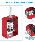 Ceiling Vibration Damping Mounts, 5 Pack Spring Hangers, Anti Vibration Mounts Up To 44 Lbs, red steel with spring