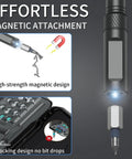Heavy Duty 24 Piece Magnetic Ratchet Screwdriver Kit With S2 Steel Bits And Durable Aluminum Grip for effortless magnetic attachment.