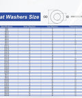 M12 Flat Washers Copper Drain Plug Gaskets Oil Crush Ring 25 Pack with specifications chart for sizes and dimensions.
