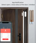 One Pack Smart Door And Window Sensor Tracking Entries To Keep Your Pad Secure While Sending Instant Push Alerts For Straight Up Home Protection And Hands Free Voice Command on door with phone app.