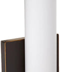 Tube Wall Sconce With Two Light Fixture In Dark Restoration Bronze Finish 13.25 Inches High By 4.75 Inches Wide 120 Total Watts