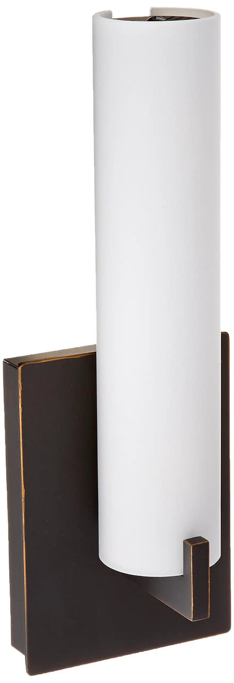 Tube Wall Sconce With Two Light Fixture In Dark Restoration Bronze Finish 13.25 Inches High By 4.75 Inches Wide 120 Total Watts