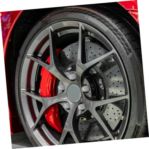 Close-up of car wheel showing heavy duty wheel hub flange bolts nuts for ATV and go kart, durable fasteners for stable safe rides.