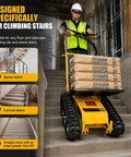 Beast Of A Foldable Electric Stair Climber Dolly For Stairs And Floors, 360 Degree Turn, Heavy Lifting Up To 880 Lbs, Long Life Battery, 850W Motor, Removable 48V Lithium Battery, Fast Charge, Low Energy Consumption, carrying concrete mix up stairs