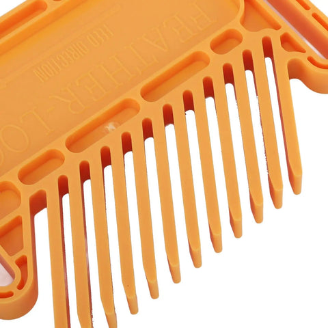 Heavy Duty Rock Solid Woodworking Featherboard Premium Steel Adjustable Stackable Safety Clamps For Table Saw Router Table Band Saw Save Knuckles And Workshop Flow Tight orange plastic comb with wide teeth and ergonomic design.