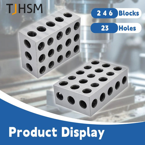 Precision Hardened Steel 2 4 6 Block Matched Pair Features 23 Heavy Duty Clamping Holes And.0003 Inch Accuracy setup blocks