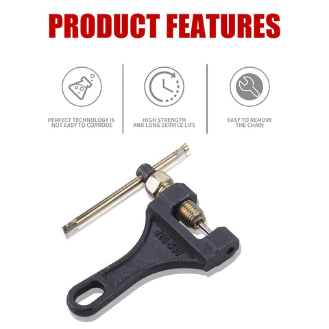 Stylemafia chain breaker tool for 420–530 chains; black metal body with T-handle screw