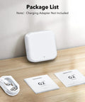 Smart WiFi Gateway For Keyless Entry Locks TTLock App Compatible Hub with USB Cable on table, two manuals included