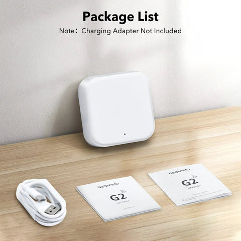 Smart WiFi Gateway For Keyless Entry Locks TTLock App Compatible Hub with USB Cable on table, two manuals included