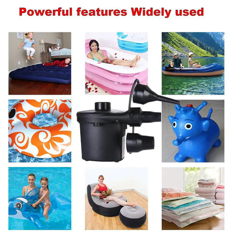 Portable 110V 220V Electric Air Pump Compressor For Inflating Air Mattresses, Swimming Pools, And Pool Toys Fast Blower Home Utility Device