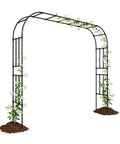 Extra Large Garden Arch Trellis Heavy Duty Galvanized Metal Driveway Archway For Climbing Plants Outdoor Yard Decor 98.4 Inch Long Or 94.8 Inch High