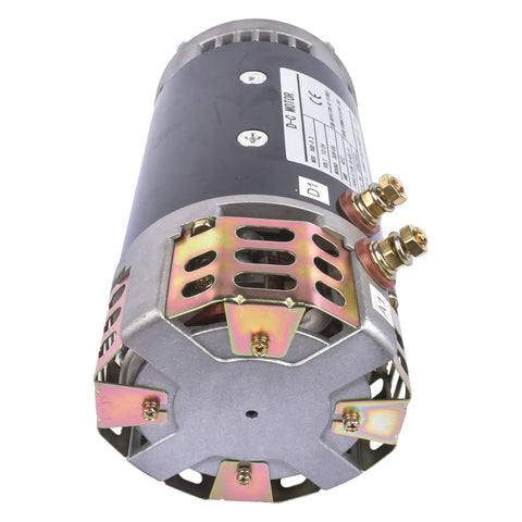 Beefed Up 24VDC 4.5HP Hydraulic Pump Motor Cross Reference 40844 48044GT Replacement Part For GS Series Scissor Lifts Fits GS2046 GS2632 GS4047 Industrial Aerial Equipment Hydraulic Power Replacement Parts., black 24VDC 4.5HP hydraulic pump motor with brass terminals