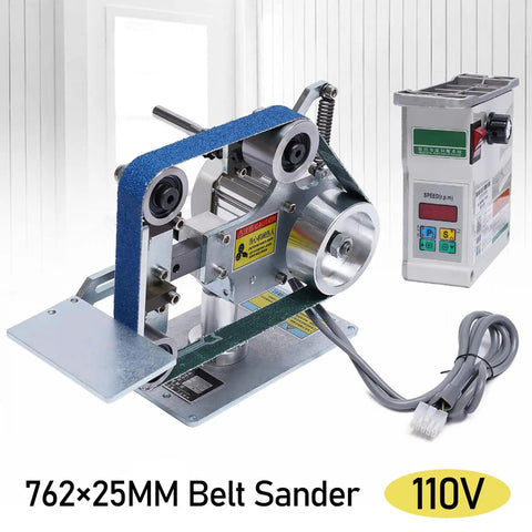 Rock Solid Desktop Belt Sander, 1x30 Inch Bench Polisher, 550W Motor For Smooth Metal Wood Finishing, Rust Resistant Precision Cnc Workshop Beast