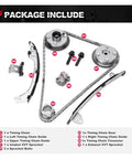 Heavy Duty Timing Chain Kit With Guides For Toyota Camry Highlander RAV4 Sienna Avalon And Venzas 2.5L 2.7L Engine package contents