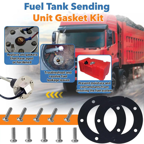 Two Pack Fuel Tank Gasket Kit NBR For Boats Cars And Trucks Durable Sending Unit Gasket with hardware and instructions