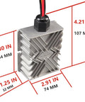 Isolated DC To DC Converter 30V 120V Input To 12V Output 10A 120W Step Down Power Supply dimensions shown in inches and millimeters