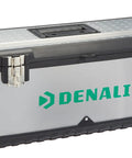 Beefy Heavy Duty Steel Tool Box With Metal Latches And Removable Inner Tray With Compartments For Home Garage Workshop Or Job Site