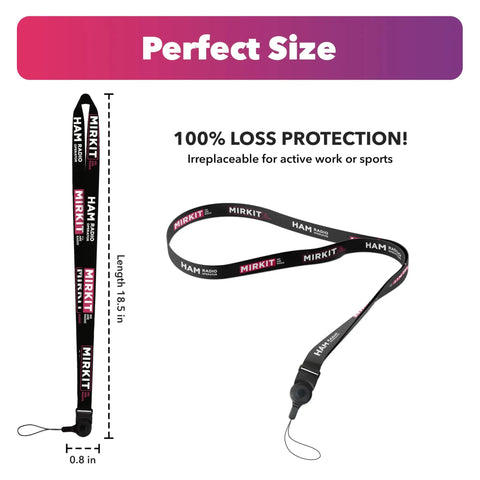 Durable Nylon Lanyard For Ham Radio Operators With Quick Release Neck Strap For Two Way Radios Comfortable Everyday Wear Dope
