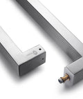 18 Inch Solid Standoffs Built Tough Heavy Duty Commercial Grade 304 Stainless Steel Push Pull Door Handle for Glass and Barn Doors with a Full Brushed Finish, pair