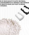 Ford Fuel Line Clips Kit 30 Pack Plastic Retainers For Three Eighths And Five Sixteenths Inch Fuel Hoses Quick Disconnect Replacement Car Tool Set Durable Burr Free Edges Corrosion Resistant For Ford Vehicles, with smooth-edged plastic clips in black and white