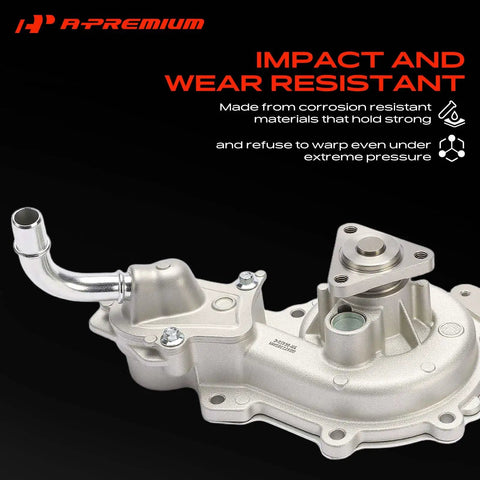 Solid Engine Water Pump Drop In Ready Coolant Pump For Ford F150 And Expedition 3.5L V6 Hybrid With Heavy Duty Craft and Quick Bolt On Install 2021 To 2025, detailed view showing durable construction.