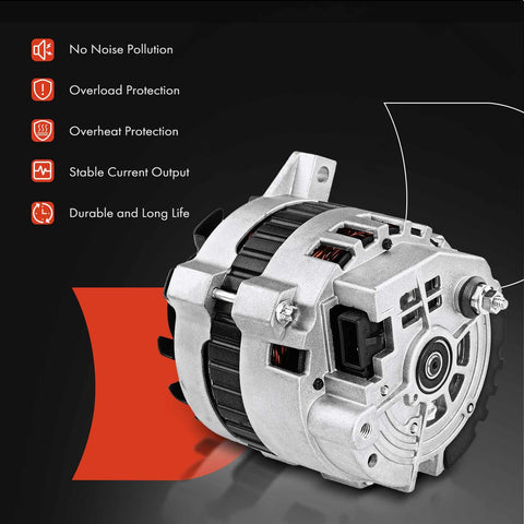 12V 105Amp Alternator For Jeep Cherokee Wagoneer Comanche 1987 To 1990 L6 4.0L With Clockwise 6 Groove Pulley New Replacement Part