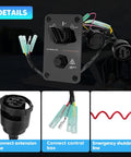 Main Switch Panel For Marine Outboard 12V Single Engine Key Assembly Control Box On Off Switch Replacement wiring layout