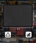 13 Inch By 10 Inch Magnetic Tool Mat Non Slip Pad With PVC Protection Layer for Garage and Auto Repair, front view.