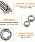 High-quality L44649 bearing steel parts showcasing smooth surface and long-life durability for Heavy Duty Double Pack Trailer Wheel Bearing Kits Featuring L44649 L44610 Parts For Smooth Rolling On 2000 To 2200 Pound Axles Boss Grade Build Perfect For Boat Utility Cargo Trailers Straight Swap Fix.