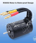 M3650 3100KV Brushless RC Motor With 3.175mm Shaft Waterproof And Beefy High Speed Aluminum CNC Heat Sink Built For One Tenth RC Cars Trucks Off Road Buggies And Monster Rigs