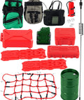 Roof Rack Accessory Kit For One Tenth Scale RC Crawlers TRX4 TRX6 SCX10 Red Cat Including Luggage Bag Fire Extinguisher Oil Drum