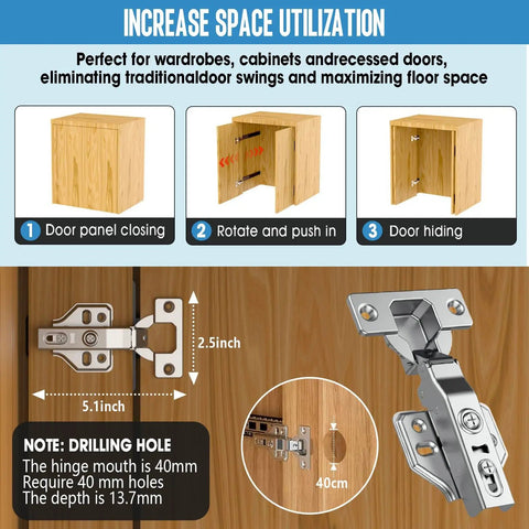 Smooth As Butter Soft Close Pocket Door Slides Hidden Cabinet Wall Tracks Featuring Heavy Duty Ball Bearing Rollers For Easy Hookup 12 Inch Silver 4 Piece Kit installation guide with measurements and door mechanism