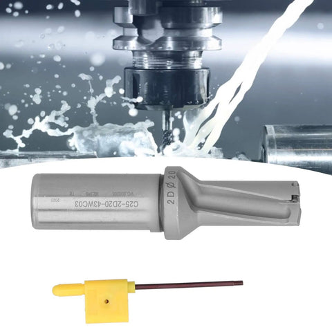 Pro Grade Chamfering Drill Tool For CNC Machines With Carbide Tip And U Shank Drilling Bar on metalworking setup