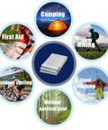 Survival Fire Starter Kit With Windproof Matches And Waxed Jute Rope showcasing emergency blanket and outdoor activities