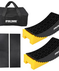 Heavy Duty RV Camper Levelers 6 Inch Two Pack Wheel Chock Ramp For RVs Campers And Trailers With Honeycomb Grip Anti Slip Base And Tire Stop Block