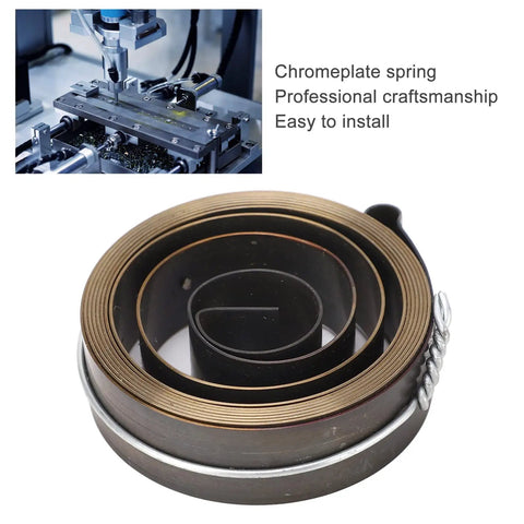Chrome Plated Drill Press Return Spring For Stable Quill, Fits Horizontal And Vertical Bench Drills, Pro Grade Tension Spring