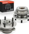2 Pack Front Wheel Bearing And Hub Assembly That Fits Jeep Cherokee Wrangler Grand Cherokee Comanche TJ Wagoneer And Grand Wagoneer 1989 Through 1999 Models Off Road Ready, showing two wheel hub assemblies with packaging