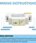 Compact 15W 24V DC DIN Rail Power Supply With AC To DC Input 100 240V 50 60Hz Slim Beefy Industrial Grade Built With EMI Filter And Pure Copper Transformer For Rock Solid Automation wiring instructions showing live, neutral, and DC output terminals