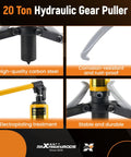 20T Hydraulic Gear Puller Kit With 2 Or 3 Jaw Puller showing carbon steel construction and corrosion resistance.